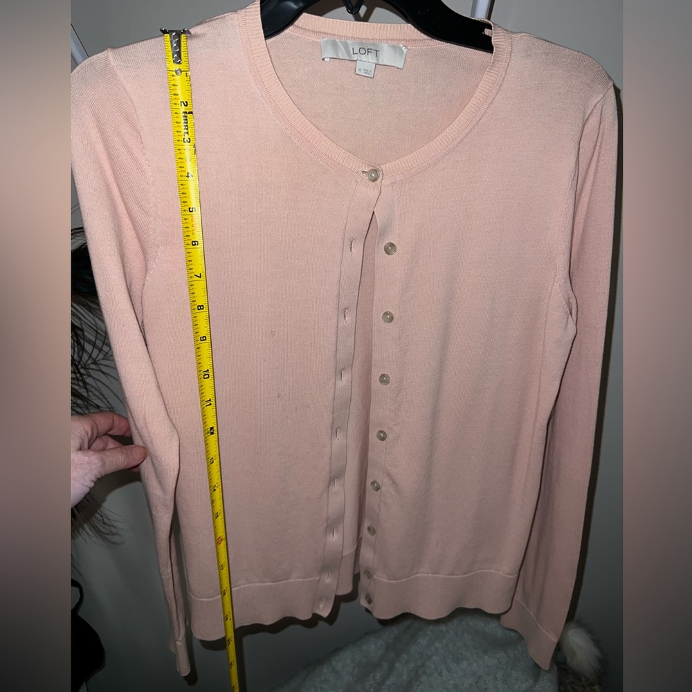 Loft missys size medium Blush pink spring cardigan